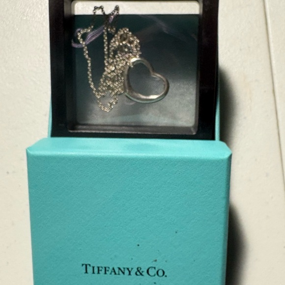 EUC Tiffany & Co. Large Open Heart Necklace - Picture 4 of 8